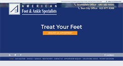 Desktop Screenshot of americanfootandanklespecialists.com